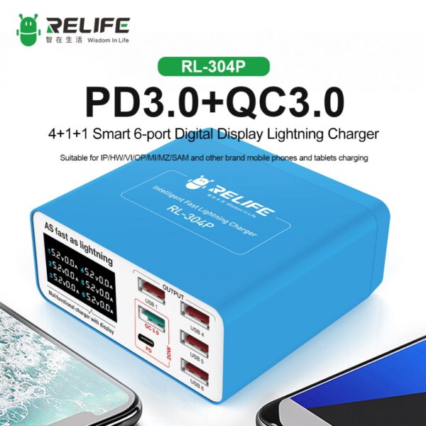Relife RL-304P 6 Port Usb Charger