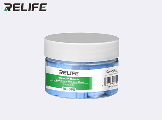 Relife RL-098 12x12x2mm Thermal Silicone Pads for Mobile Phone Motherboard Chip - 100Pcs