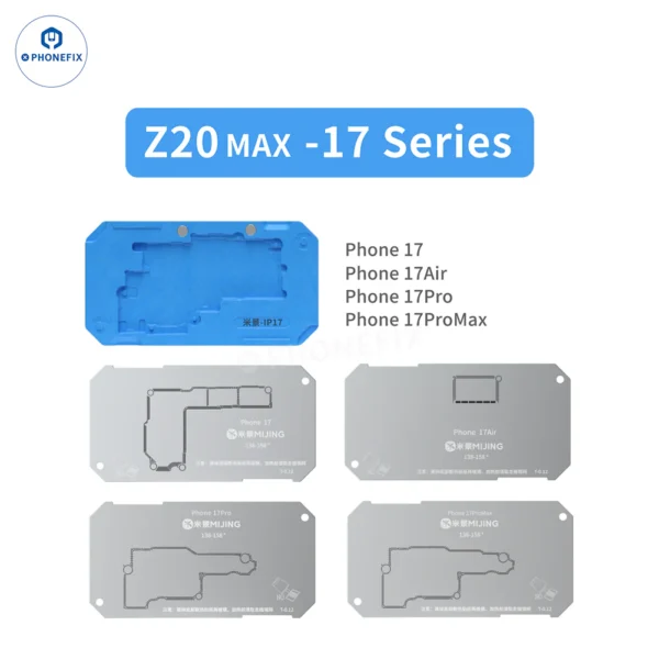 Mijing Z20 Max/Pro iPhone X-17 Pro Max Middle Frame Reballing Platform