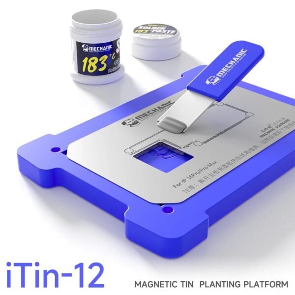 Mechanic iTin-12 BGA Reballing Stencil Magnetic Tin Plating Platform