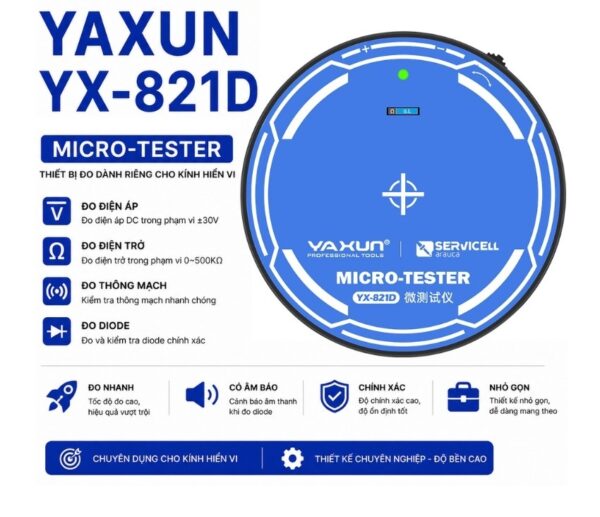 Yaxun YX-821D Microscope-Specific Micro-Tester Supports Voltage / Resistance / Diodes Testing